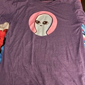 Purple Alien strange planet Graphic T-Shirt